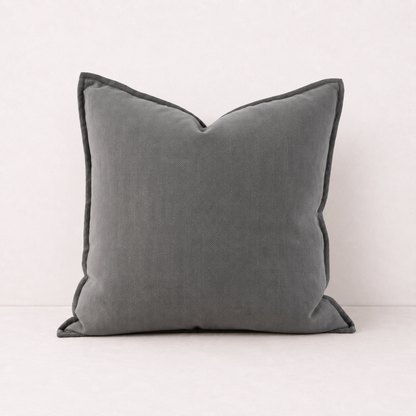 Solid Sofa Pillow Cover Case- Grey