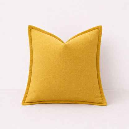 Solid Sofa Pillow Cover Case- Yellow