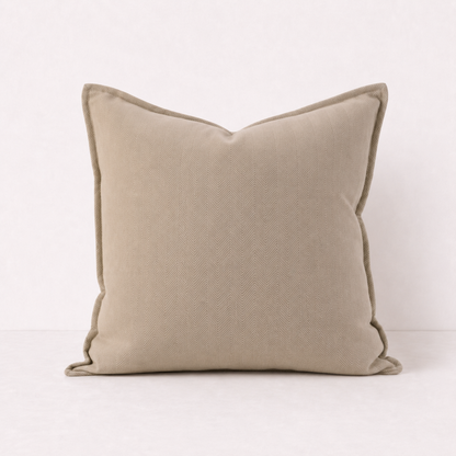 Solid Sofa Pillow Cover Case- Light Brown