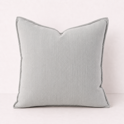 Solid Sofa Pillow Cover Case- Silver