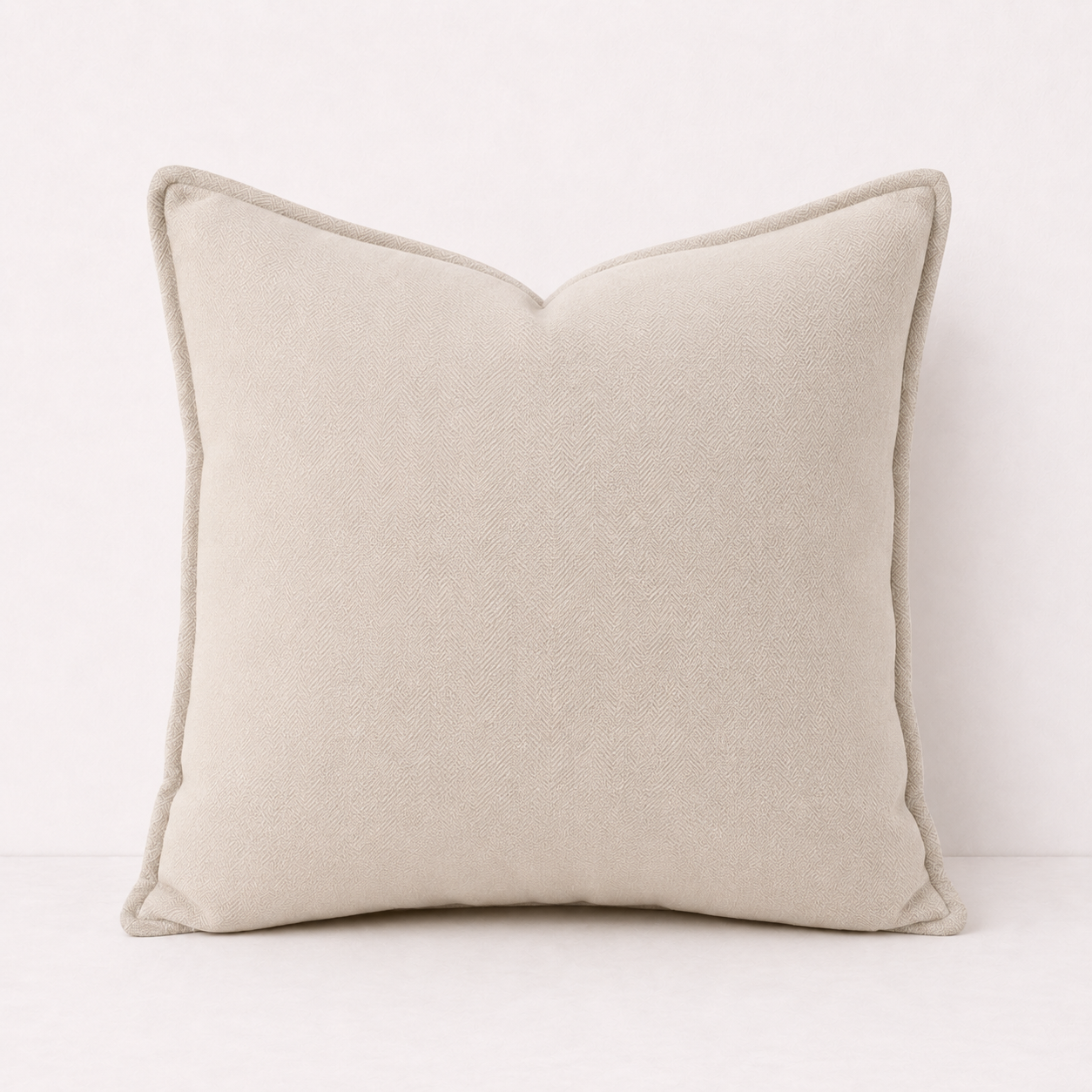 Solid Sofa Pillow Cover Case- Beige