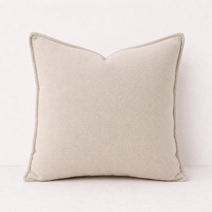 Solid Sofa Pillow Cover Case- Beige