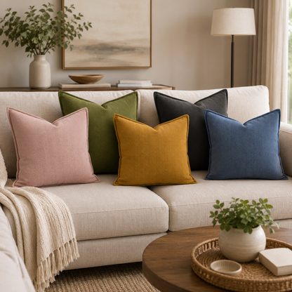 Solid Sofa Pillow Cover Case- Light Grey