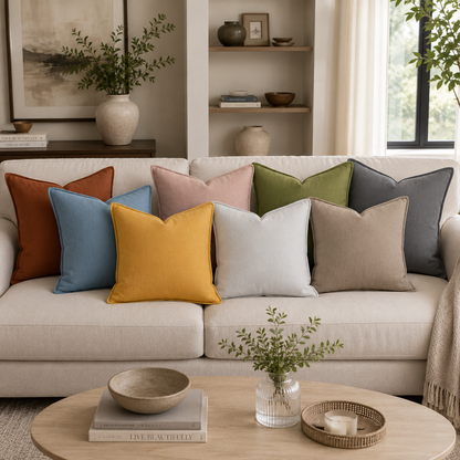 Solid Sofa Pillow Cover Case- Light Grey