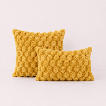 Plush Throw Pillow Cover- Yellow