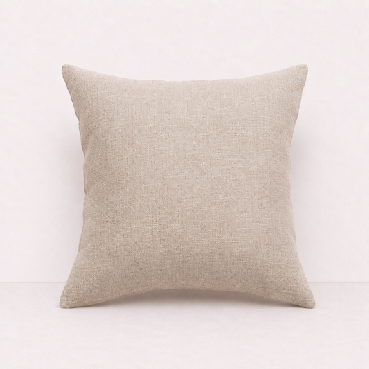 Natural Linen Decorative Pillow Cover - Beige