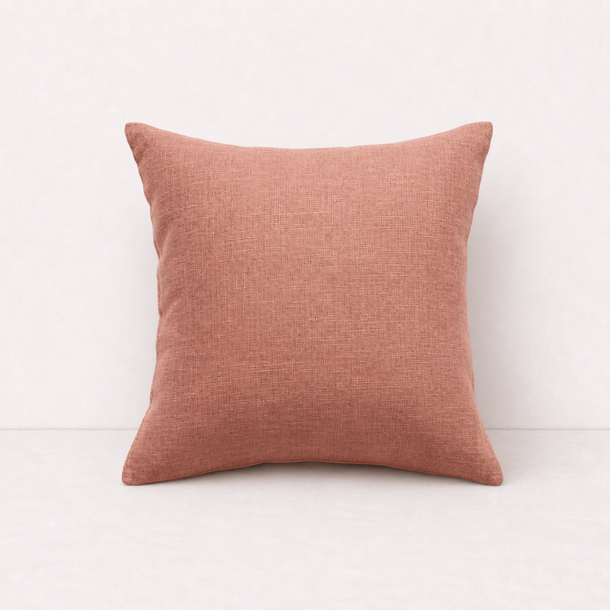 Natural Linen Decorative Pillow Cover - Pink