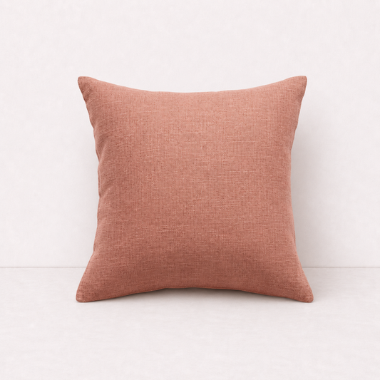 Natural Linen Decorative Pillow Cover - Pink