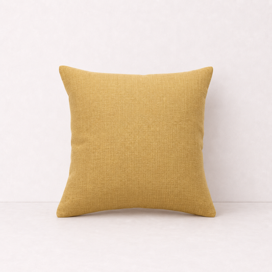 Natural Linen Decorative Pillow Cover - Yellow