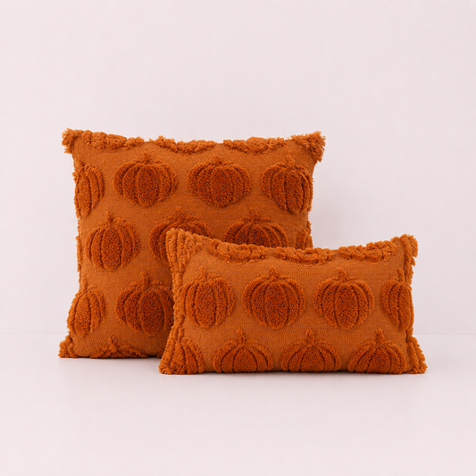 Farmhouse Throw Pillow Covers- Orange
