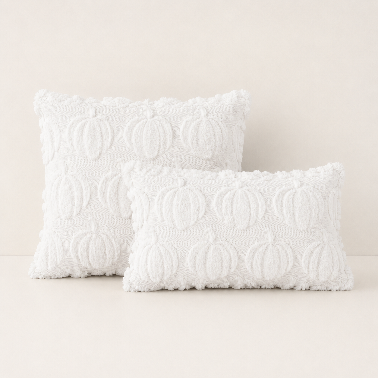 Farmhouse Throw Pillow Covers- White