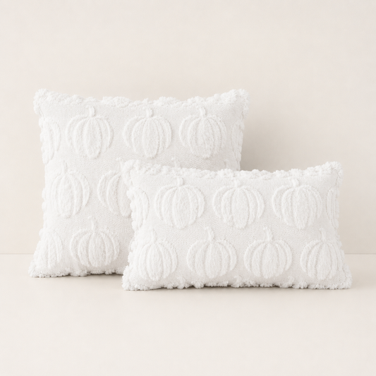 Farmhouse Throw Pillow Covers- White