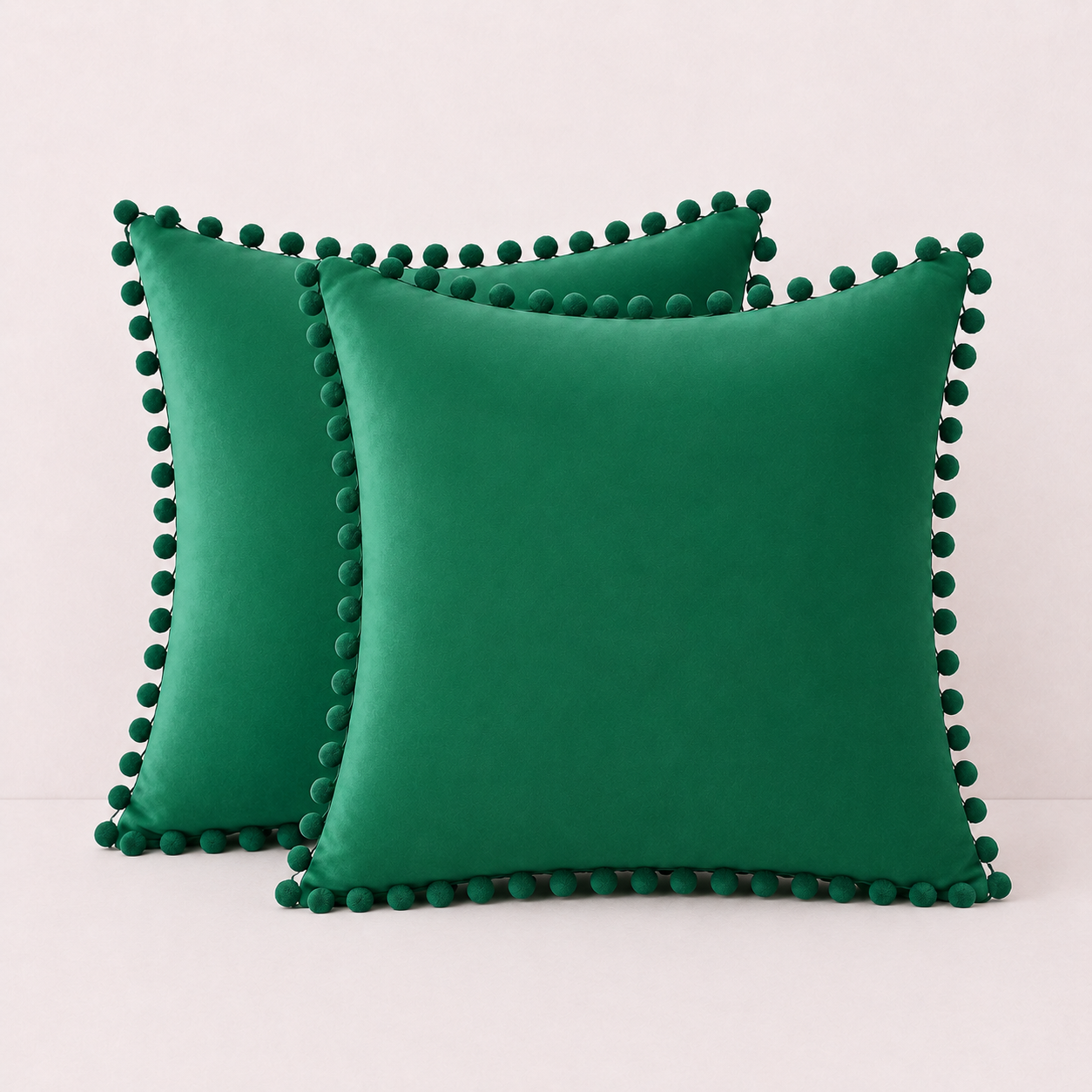 Velvet Decorative Sofa Pillow Cover - Green