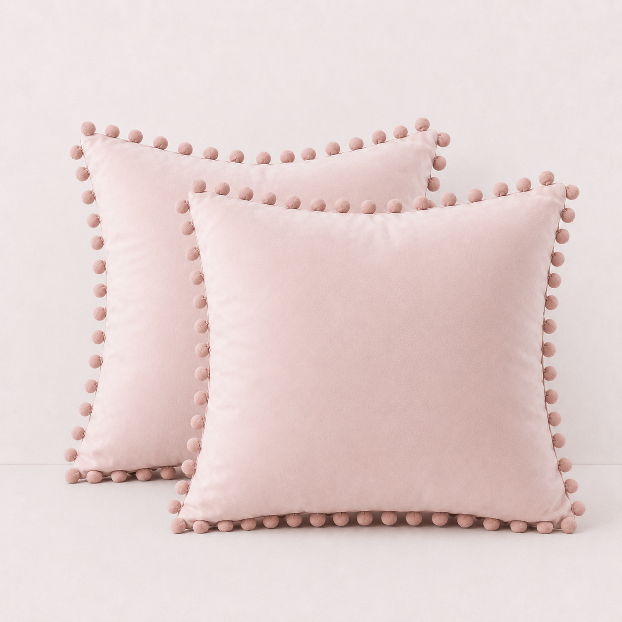Velvet Decorative Sofa Pillow Cover - Pink