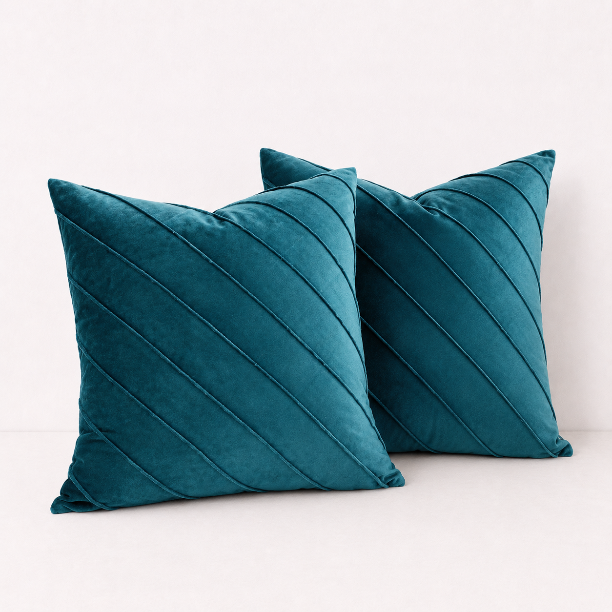 Gold Velvet Throw Pillow Cover - Teal