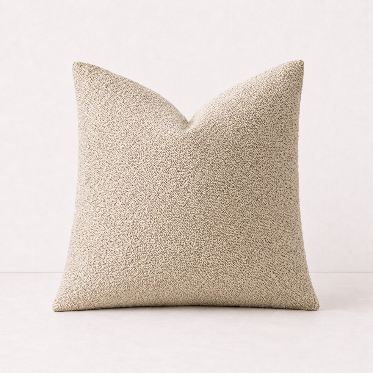 Soft Tufted Tassel Pillow Cover - Beige