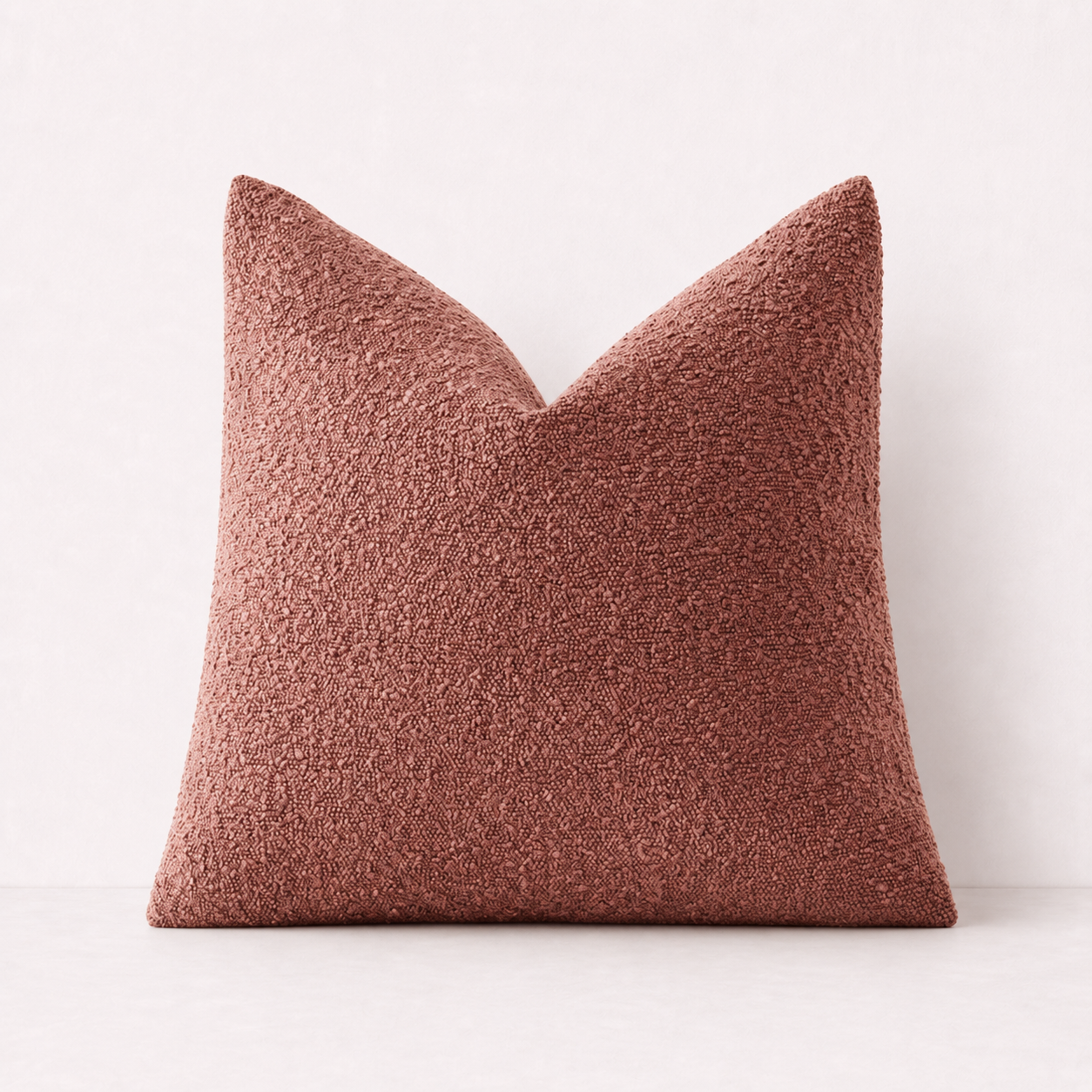 Soft Tufted Tassel Pillow Cover Dark Pink