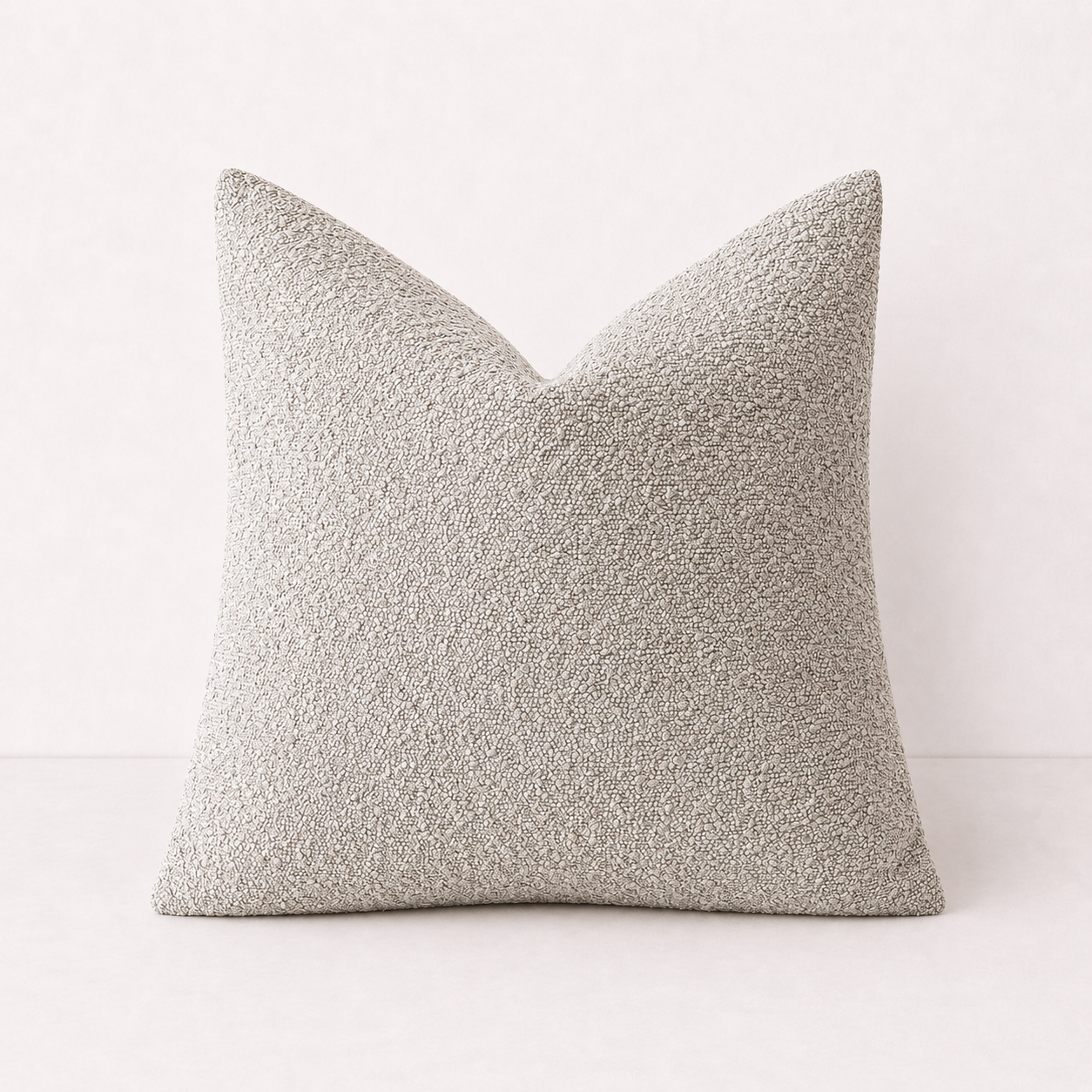 Soft Tufted Tassel Pillow Cover - Light Grey
