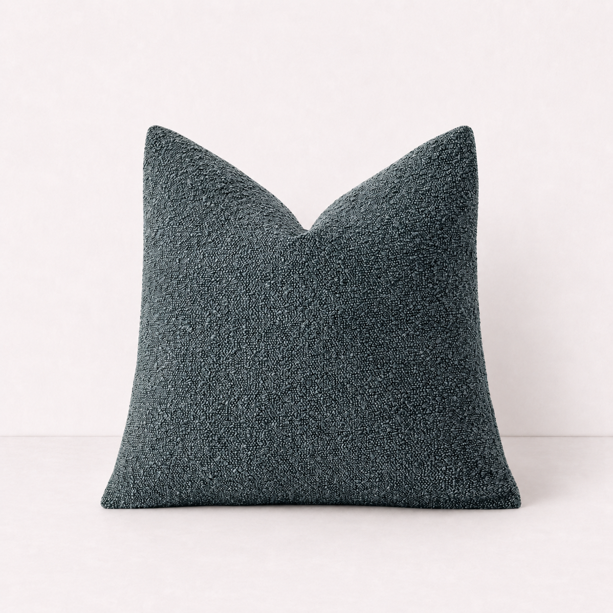 Soft Tufted Tassel Pillow Cover - Blue Grey