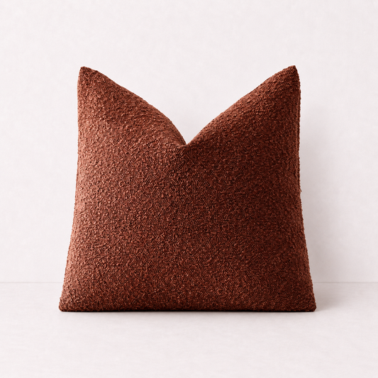 Soft Tufted Tassel Pillow Cover - Red