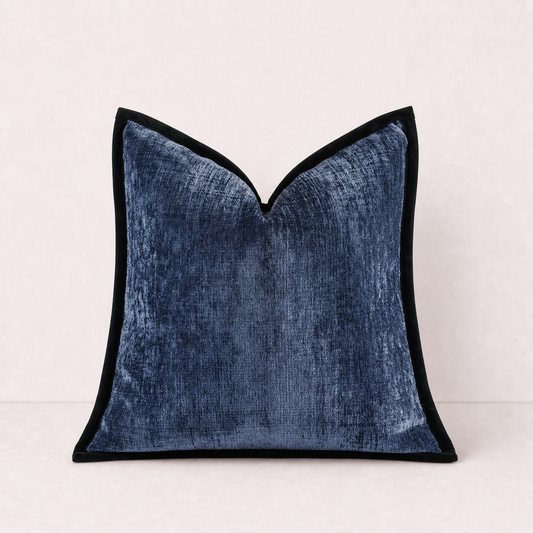 Plain Chenille Decorative Pillow Cover - Blue