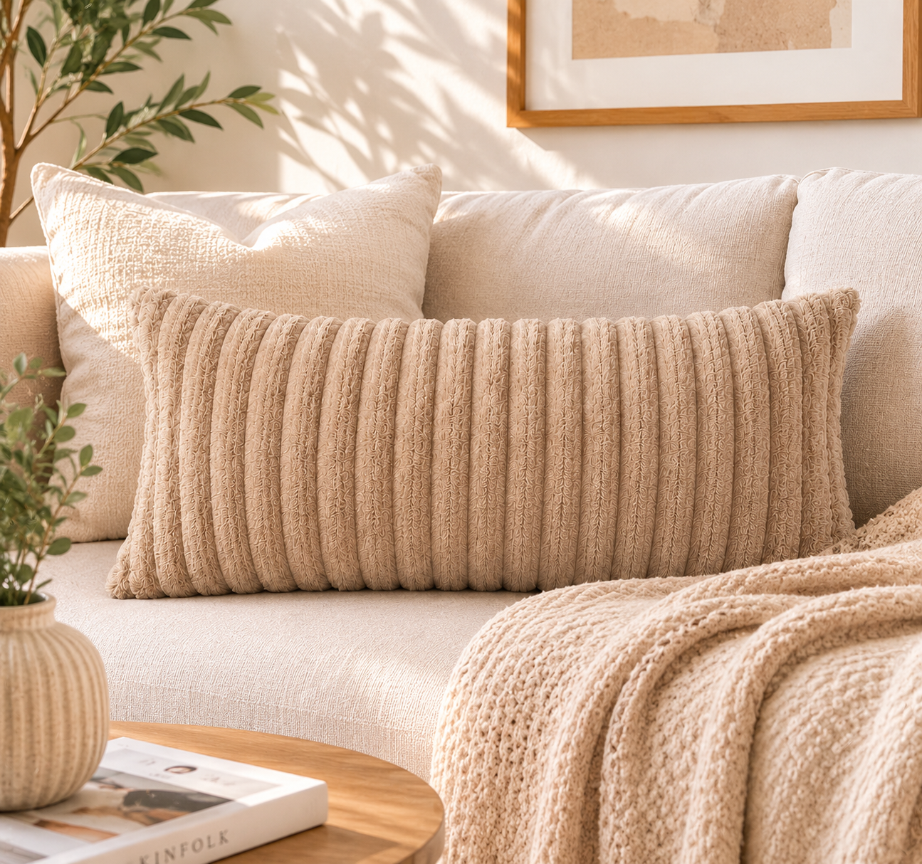 Velvet Ridge Corduroy Pillow Cover