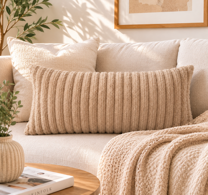 Velvet Ridge Corduroy Pillow Cover