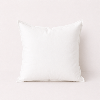 Cotton Linen Sofa Pillow Cover - White