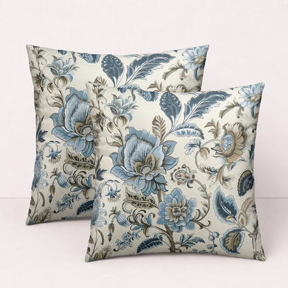 Vintage Floral Farmhouse Throw Pillow Cover