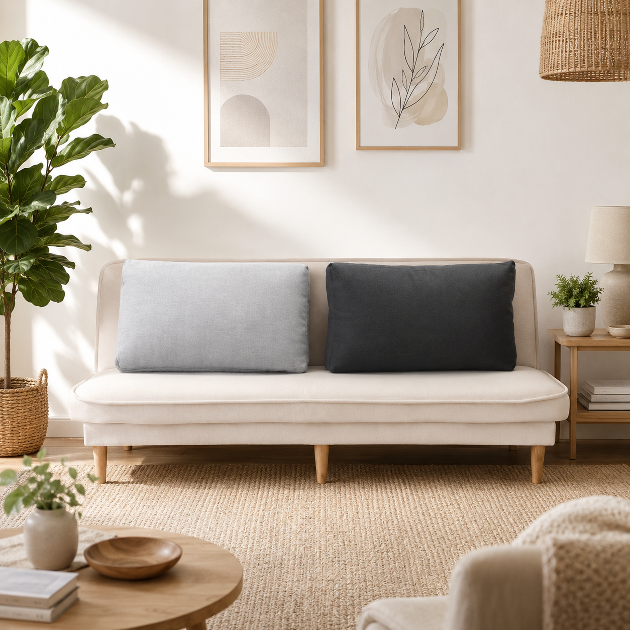 Linen Backrest Pillow Cover Case