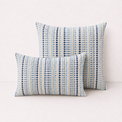 Colourful Striped Pillow Cover - Blue