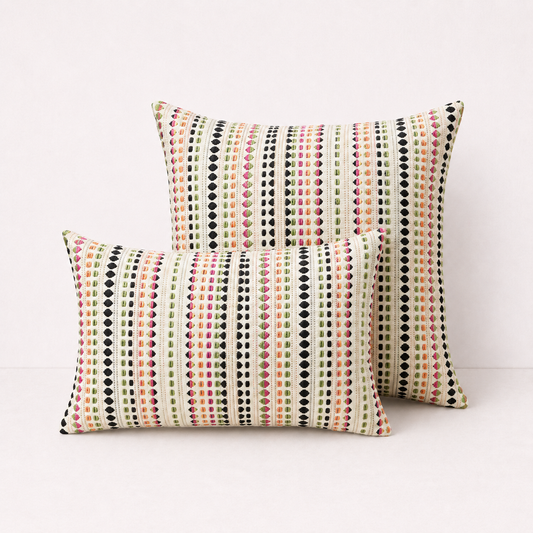 Colourful Striped Pillow Cover