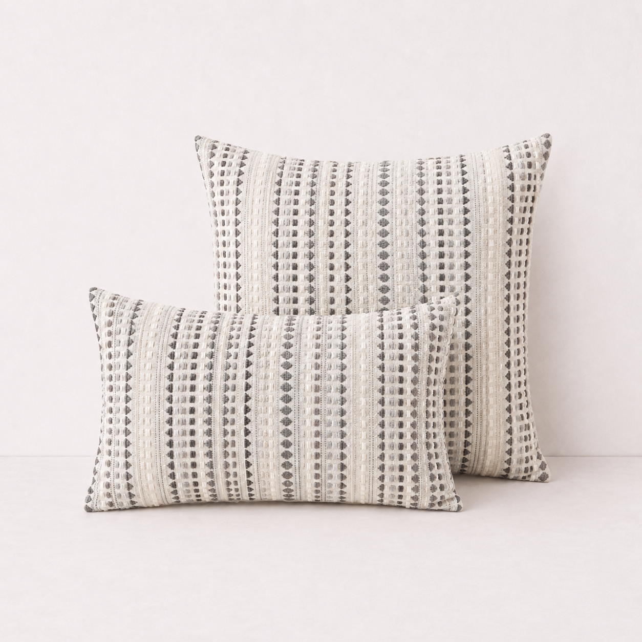 Colourful Striped Pillow Cover - Black