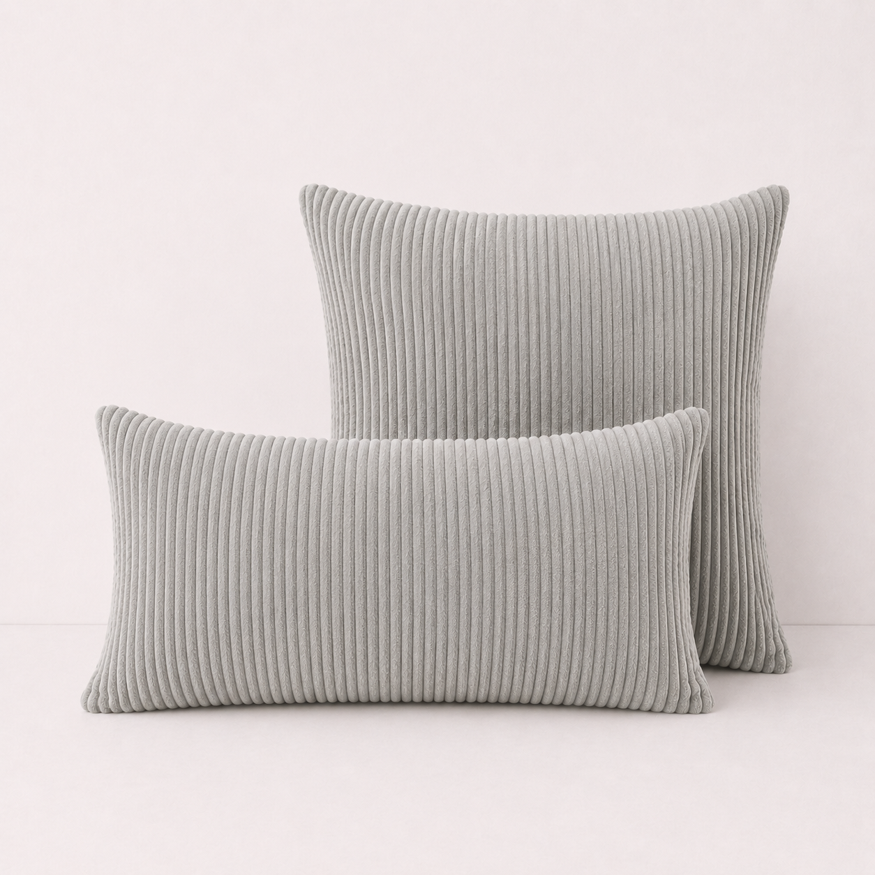 Corduroy Pillow Cover - Silver Grey