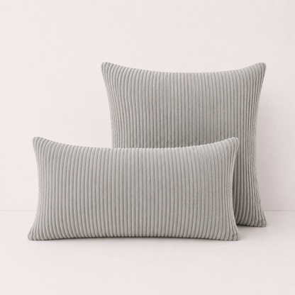 Corduroy Pillow Cover - Silver Grey
