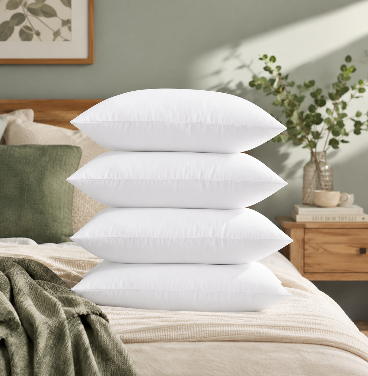 4 Hypoallergenic Pillow Cushions