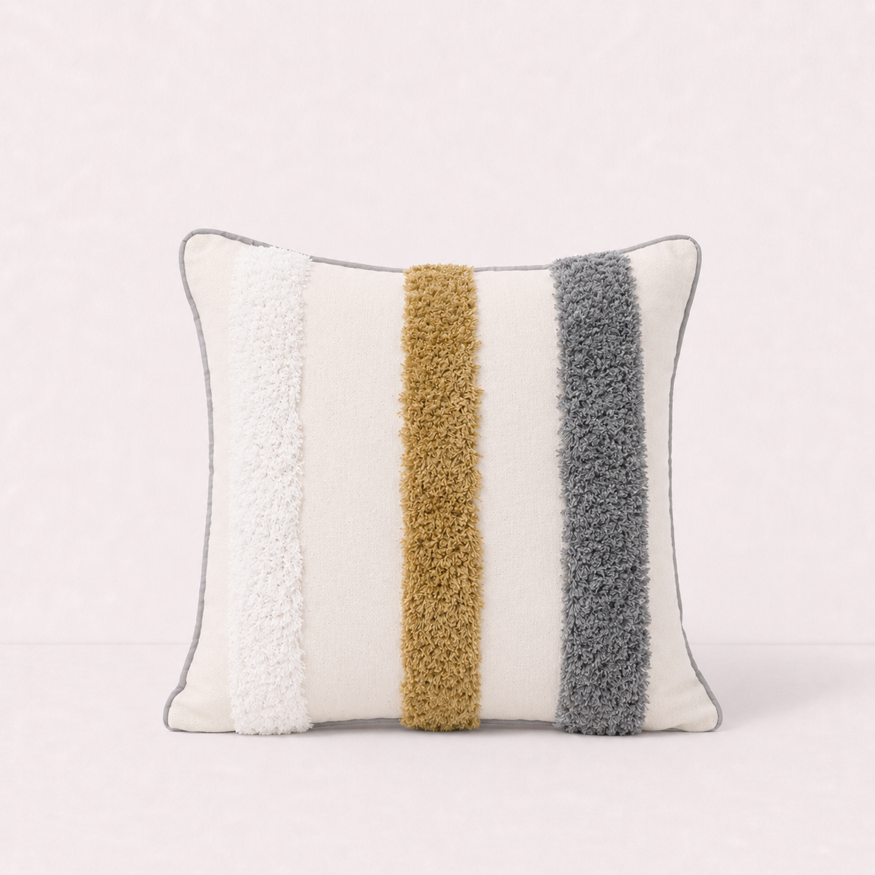 Chic Bohemian Throw Pillow Cover - Boho Stripe