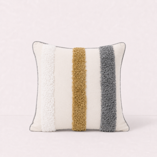 Chic Bohemian Throw Pillow Cover - Boho Stripe