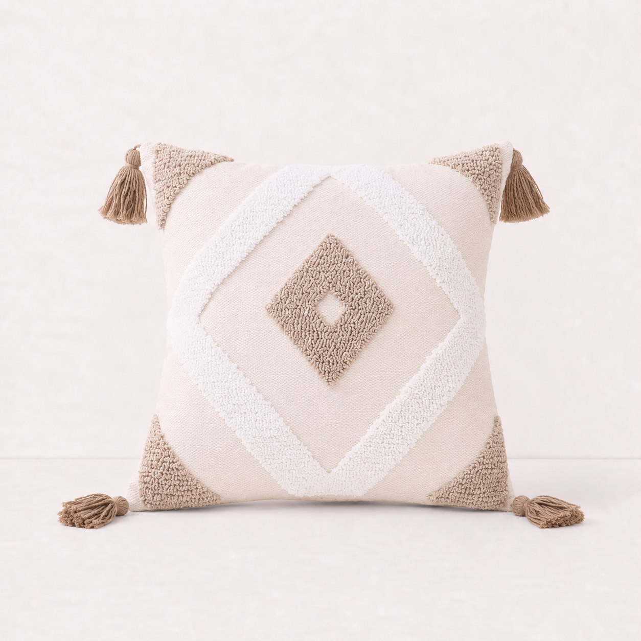 Chic Bohemian Throw Pillow Cover - Boho Diamond