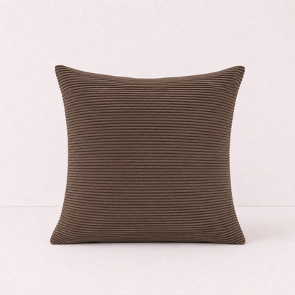 Textured Corduroy Throw Pillow Cover - Brown