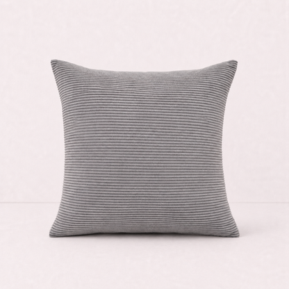 Textured Corduroy Throw Pillow Cover - Grey