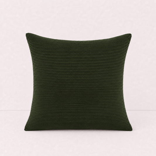 Textured Corduroy Throw Pillow Cover - Green