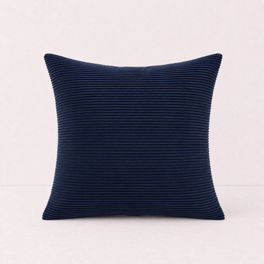 Textured Corduroy Throw Pillow Cover - Blue