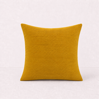 Textured Corduroy Throw Pillow Cover - Yellow