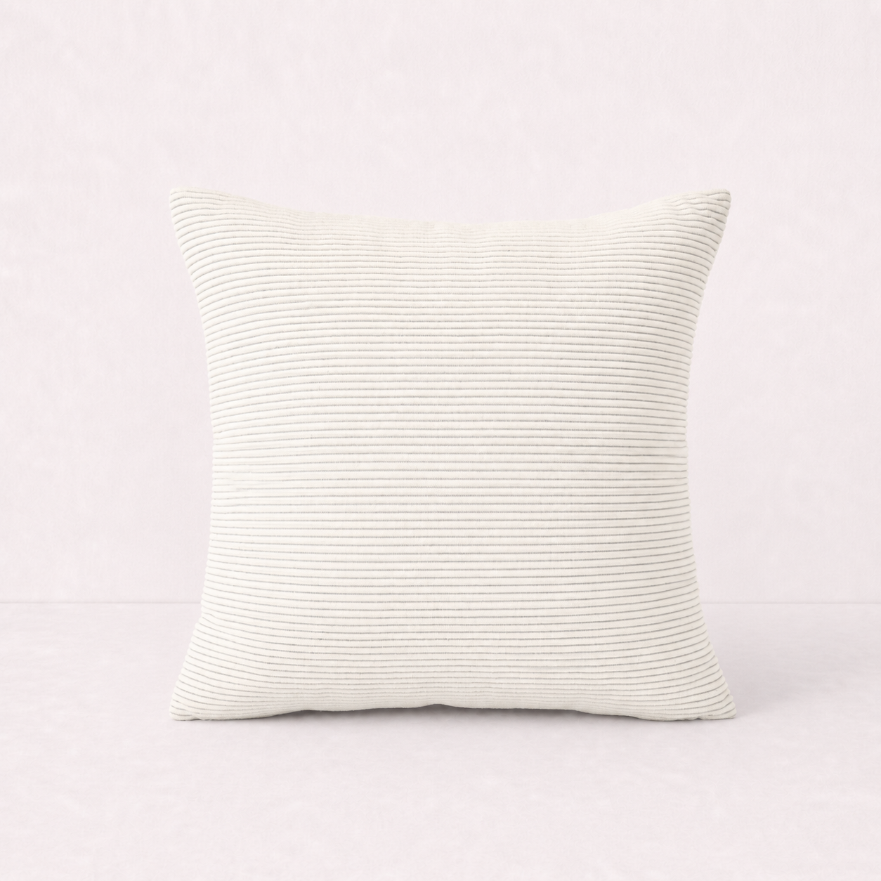 Textured Corduroy Throw Pillow Cover - White