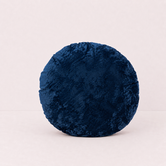 Modern Round Throw Pillow Cover Style -Blue