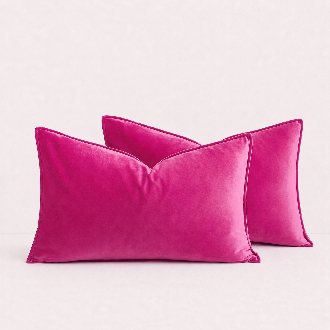 Plush Velvet Throw Pillow Cover - Pink