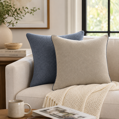 Neutral Comfort Pillow Cover - Grey