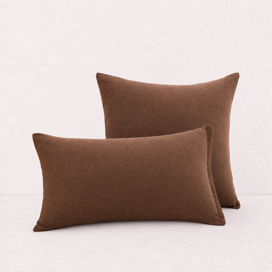 Throw Pillow Cover Living Room Accent - Coffee Brown