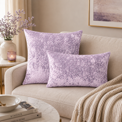 Luxury Crushed Velvet Pillow Cover - Purple